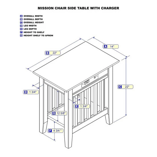 Top 10 π Copper Grove Tovar Grey Side Table With Charging Station βοΈ - Image 6