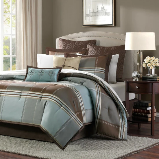 Cheapest β¨ Copper Grove Geneva Blue/ Brown 8-piece Comforter Set βοΈ