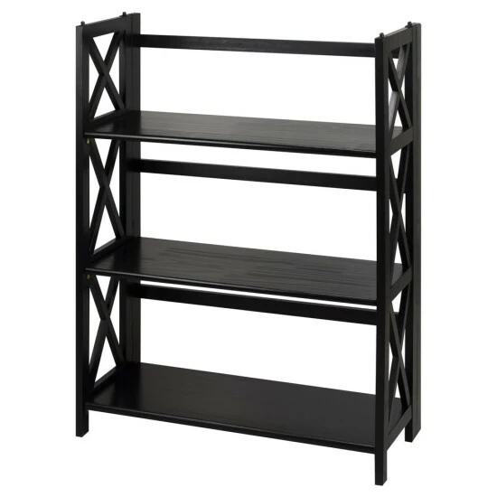 Flash Sale βοΈ Copper Grove Jaborosa 3-shelf Folding Stackable Bookcase Black 𧨠- Image 2