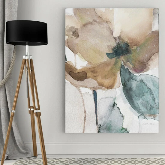 Wholesale π Copper Grove Carol Robinson's 'Watercolor Poppy I' Multicolored Canvas Artwork β¨ - Image 2