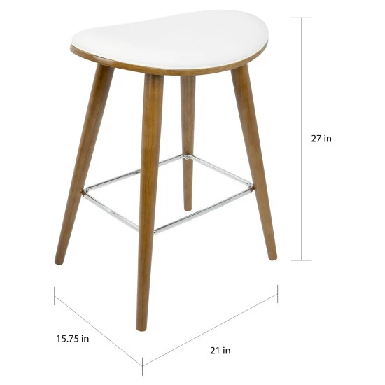 Cheap β¨ Copper Grove Albstadt Walnut And Faux Leather Saddle Counter Stools (Set Of 2) Black π - Image 2