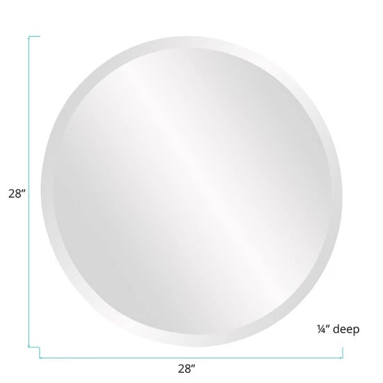 Flash Sale π€© Copper Grove Belladonna Frameless Beveled Round Accent Mirror - 28 X 28 π₯ - Image 6