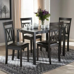 Deals ⌛ Copper Grove Echium Contemporary 5-Piece Dining Set Brown 🤩