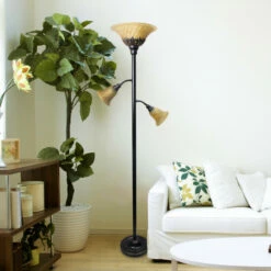 Hot Sale 😀 Copper Grove Armlin Bronze Iron 3-light Floor Lamp Restoration Brz/amber ✔️