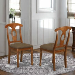 Promo 🔥 Copper Grove Croix Napoleon-Styled Saddle Brown Kitchen Chairs - Set Of 2 (Seat's Type Options) 😀