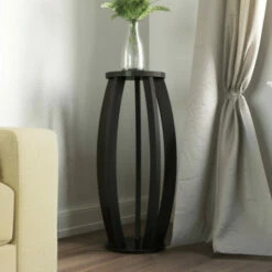 Best deal 👏 Copper Grove Alstromeria Modern Cappuccino 16-inch Round Table/ Stand ✨