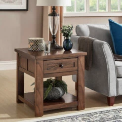 Outlet 🥰 Copper Grove Herrenalb 24" Tall End Table With Storage Antique Grey 🤩