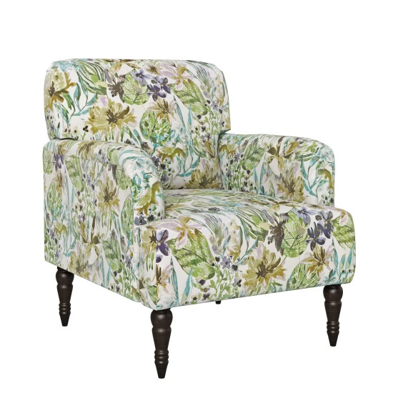 Discount π Copper Grove Desden Botanical Velvet Arm Chair Cream Multi π€© - Image 4