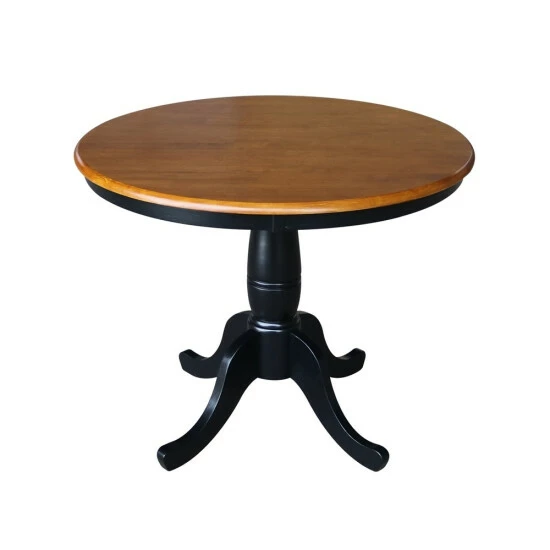 New π₯ Copper Grove Karl 36-inch Round Top Pedestal Table - 29.1"H Pecan βοΈ - Image 2