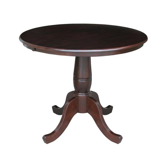 New π₯ Copper Grove Karl 36-inch Round Top Pedestal Table - 29.1"H Pecan βοΈ - Image 4
