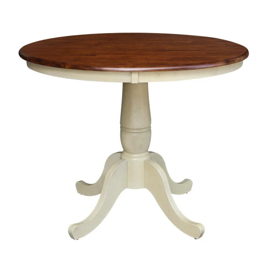 New π₯ Copper Grove Karl 36-inch Round Top Pedestal Table - 29.1"H Pecan βοΈ - Image 7