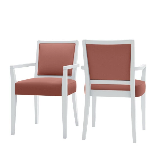 Flash Sale π― Copper Grove Olin Upholstered White Finish Arm Dining Chairs (Set Of 2) Denim Blue π - Image 2