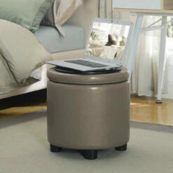 Cheapest 🎁 Copper Grove Bramsted Round Accent Storage Ottoman With Reversible Tray Lid Black 😉