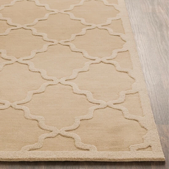 Best deal π Copper Grove Glacier Hand-woven Tone-on-Tone Lattice Wool Rug Charcoal π₯ - Image 6