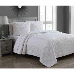 Top 10 👍 Copper Grove Verbena Diamond Stitch Quilt Set Burnt Coral 🧨