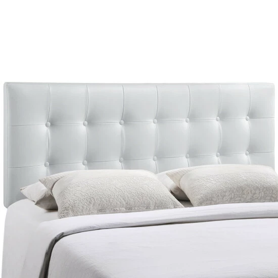 Discount β€οΈ Copper Grove Daisy Full Vinyl Upholstered Headboard White π - Image 6