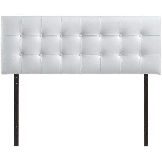 Discount β€οΈ Copper Grove Daisy Full Vinyl Upholstered Headboard White π - Image 7