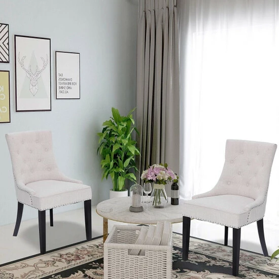 Cheap β Copper Grove Sucre Upholstered Tan Solid Wood Accent Chairs (Set Of 2) - N/A Beige β - Image 4