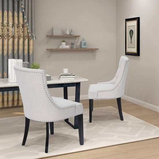 Cheap β Copper Grove Sucre Upholstered Tan Solid Wood Accent Chairs (Set Of 2) - N/A Beige β - Image 6