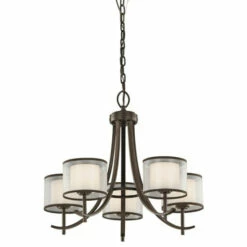 Best Sale 🌟 Copper Grove Nebraska 5-light Mission Bronze Chandelier 🔥