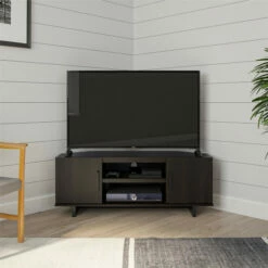 Buy ⭐ Copper Grove Dorothea Corner TV Stand Espresso 🌟