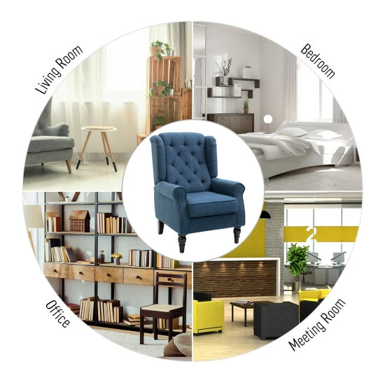 Coupon 𧨠Copper Grove Guanta Tufted Wood Leg Accent Chair Grey π - Image 7