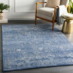 Best deal βοΈ Copper Grove Wageningen Distressed Medallion Pattern Area Rug Navy π