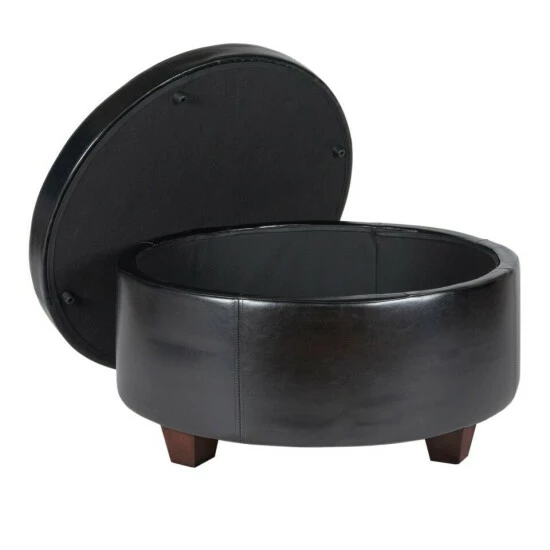 Best Pirce π Copper Grove Julius Large Round Button-top Storage Ottoman β - Image 7