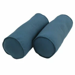 Budget 🛒 Copper Grove Elk Island Corded Solid Twill Bolster Pillows (Set Of 2) Spice ⌛