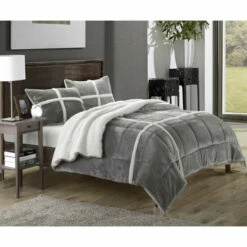 Brand new π Copper Grove Otter River Lined Plush Microsuede 3-piece Comforter Set Brown π―