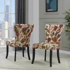 Top 10 🧨 Copper Grove Fosses Handy Living Upholstered Dining Chairs - Set Of 2 Warm Crimson Floral 🛒