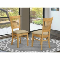 Promo π East West Furniture Copper Grove Quince Dining Chairs In Oak Finish - Set Of 2 (Seat's Type Options) β€οΈ