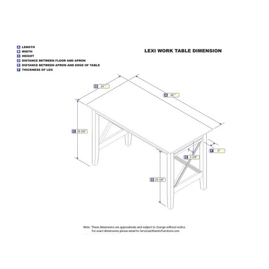 Deals π Copper Grove Gaff Wood Work Desk White π - Image 6