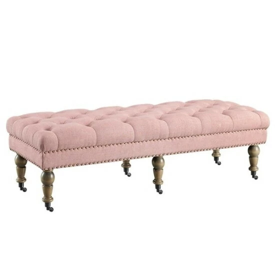 Discount π Copper Grove Pereislav 62-inch Tufted Pink Bench π - Image 7