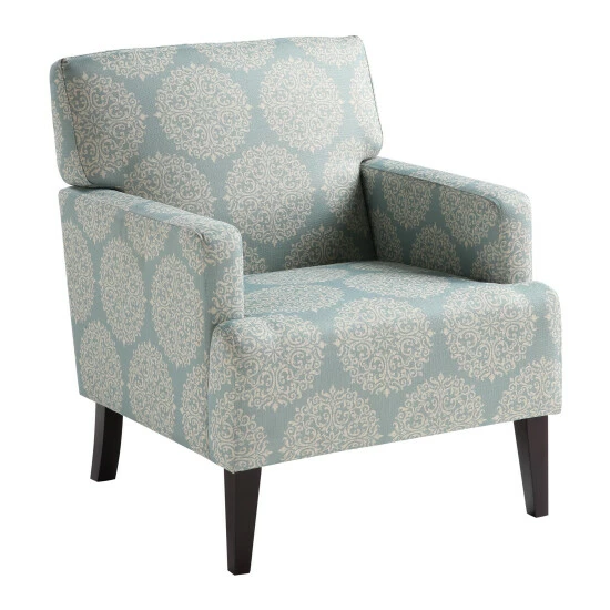 Buy β Copper Grove Ranunculus Chrysanthemum Floral Armchair Blue Sky π - Image 4