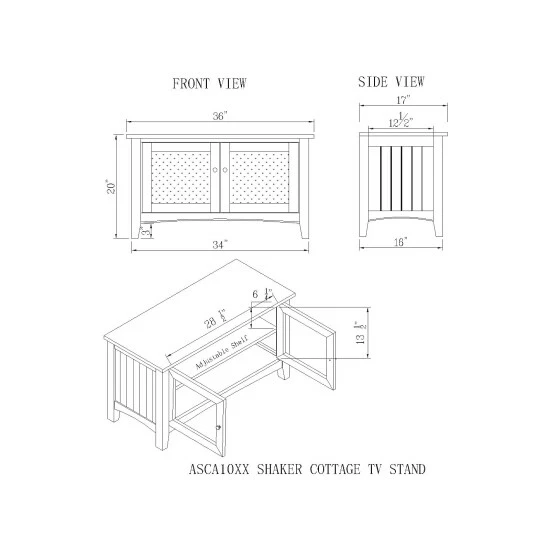 Cheap βοΈ Copper Grove Daintree 36-inch Wood TV Stand With Glass Doors Cherry β - Image 7