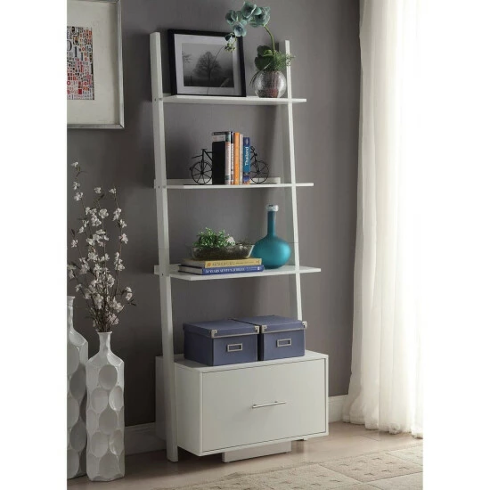 Promo βοΈ Copper Grove Aubrieta Ladder Bookcase With File Drawer Cherry π - Image 3