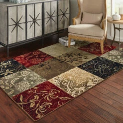 Brand new 🛒 Copper Grove Vrbovec Color Block Area Rug Multi 🌟