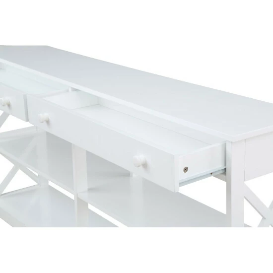 New π Copper Grove Cranesbill 2 Drawer 60 Inch Console Table With Shelves Black π€© - Image 3