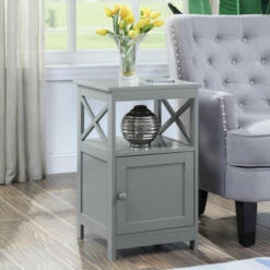 Best Pirce 🛒 Copper Grove Cranesbill 1-cabinet End Table White 🤩