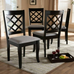 Best Pirce 🤩 Copper Grove Aden Modern Fabric 4-piece Dining Chair Set Gray ✨