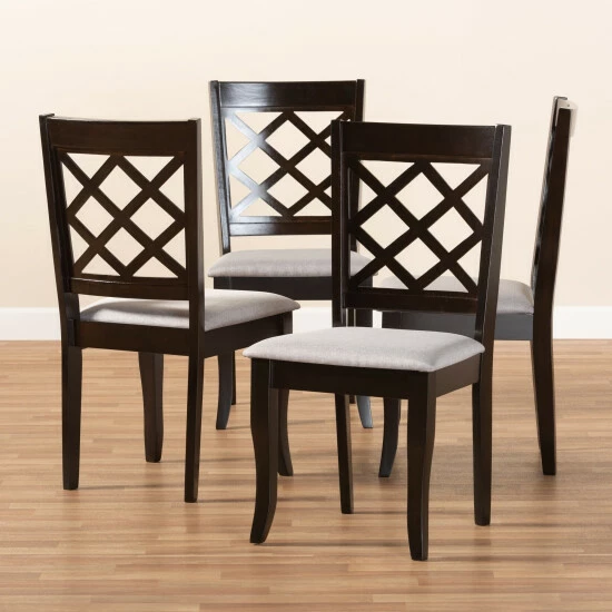 Best Pirce π€© Copper Grove Aden Modern Fabric 4-piece Dining Chair Set Gray β¨ - Image 6