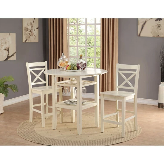 New 🥰 Copper Grove Canim 2-piece Cream Counter Height Chair Set ❤️