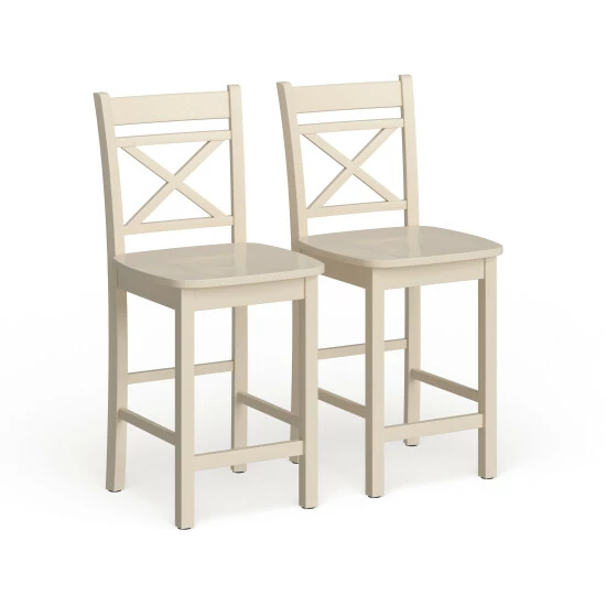 New 🥰 Copper Grove Canim 2-piece Cream Counter Height Chair Set ❤️ - Image 2