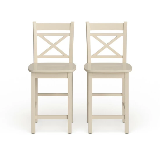 New 🥰 Copper Grove Canim 2-piece Cream Counter Height Chair Set ❤️ - Image 3