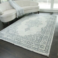 Wholesale 💯 Copper Grove Catharinas Vintage Medallion Light Blue Ultra Plush Area Rug 🤩