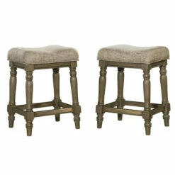 Buy 😍 Copper Grove Palestina Roasted Oak Backless Stools (Set Of 2) 🌟