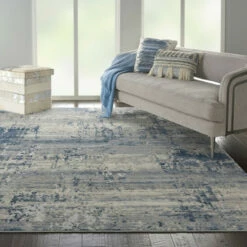 Hot Sale 🎉 Copper Grove Nurnberg Modern Abstract Blue/Ivory Ombre Area Rug Ivory/blue ⌛