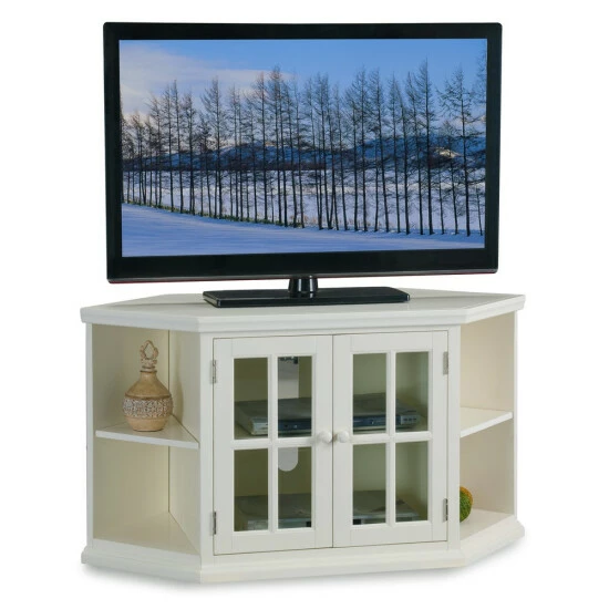 Flash Sale β Copper Grove Komoka White 46-inch Corner TV Stand With Bookcases 𧨠- Image 3