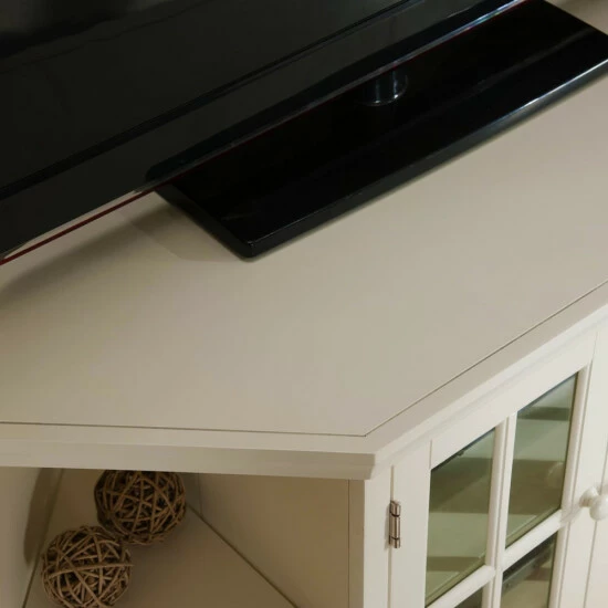 Flash Sale β Copper Grove Komoka White 46-inch Corner TV Stand With Bookcases 𧨠- Image 4